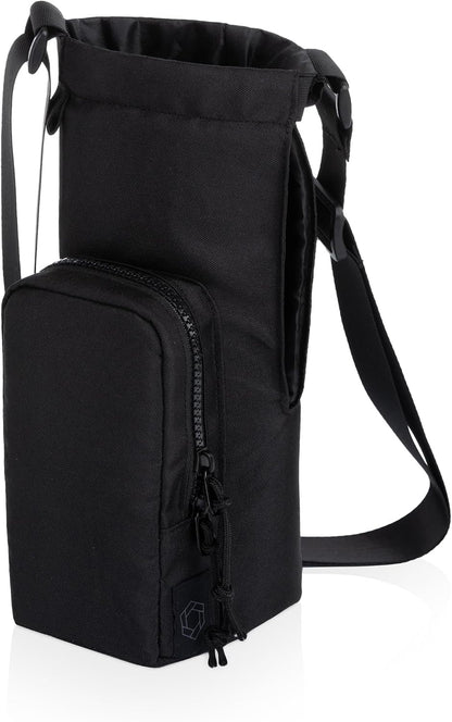 PICNIC TIME Eclipse 40 oz Tumber Tote, Drink Carrier Crossbody Bag, Water Bottle Holder with Shoulder Strap and Phone Pocket, (Gray)