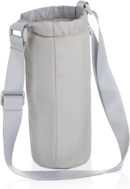 PICNIC TIME Eclipse 40 oz Tumber Tote, Drink Carrier Crossbody Bag, Water Bottle Holder with Shoulder Strap and Phone Pocket, (Gray)
