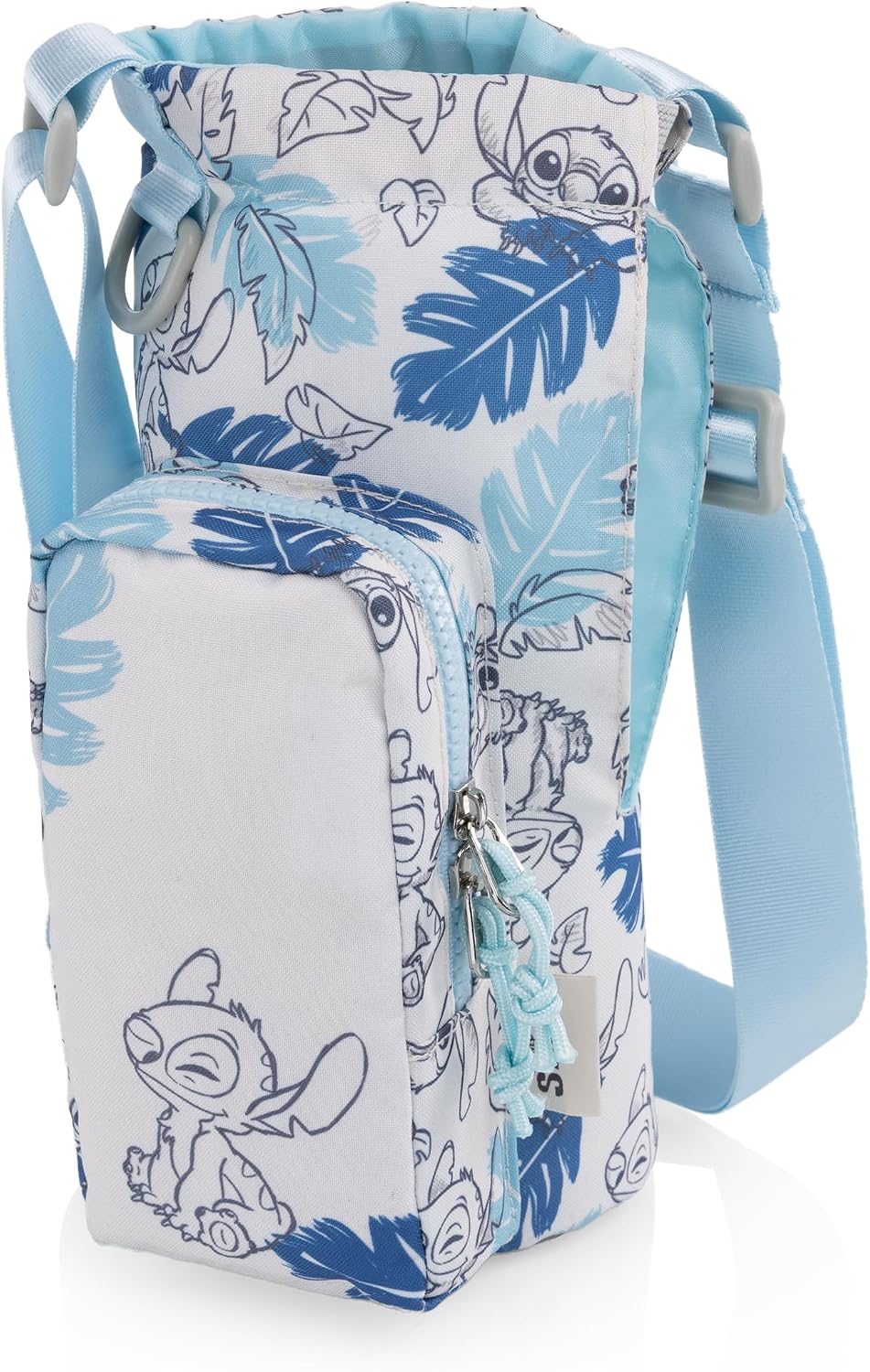PICNIC TIME Eclipse 40 oz Tumber Tote, Drink Carrier Crossbody Bag, Water Bottle Holder with Shoulder Strap and Phone Pocket, (Gray)