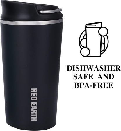 GiNT 17oz Travel Tea Mug with Infuser, 2 Lids. Vacuum Insulated 316 Stainless Steel Coffee Mug. Dishwasher Safe Tea Cup with Strainer for Hot & Cold Brew Coffee. Gifts for Mom, Dad & Friend