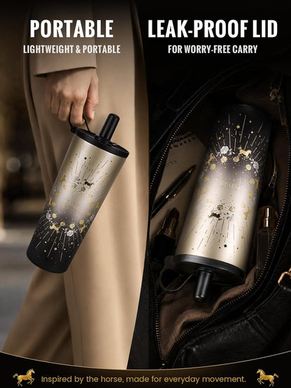 GiNT 17oz Travel Tea Mug with Infuser, 2 Lids. Vacuum Insulated 316 Stainless Steel Coffee Mug. Dishwasher Safe Tea Cup with Strainer for Hot & Cold Brew Coffee. Gifts for Mom, Dad & Friend