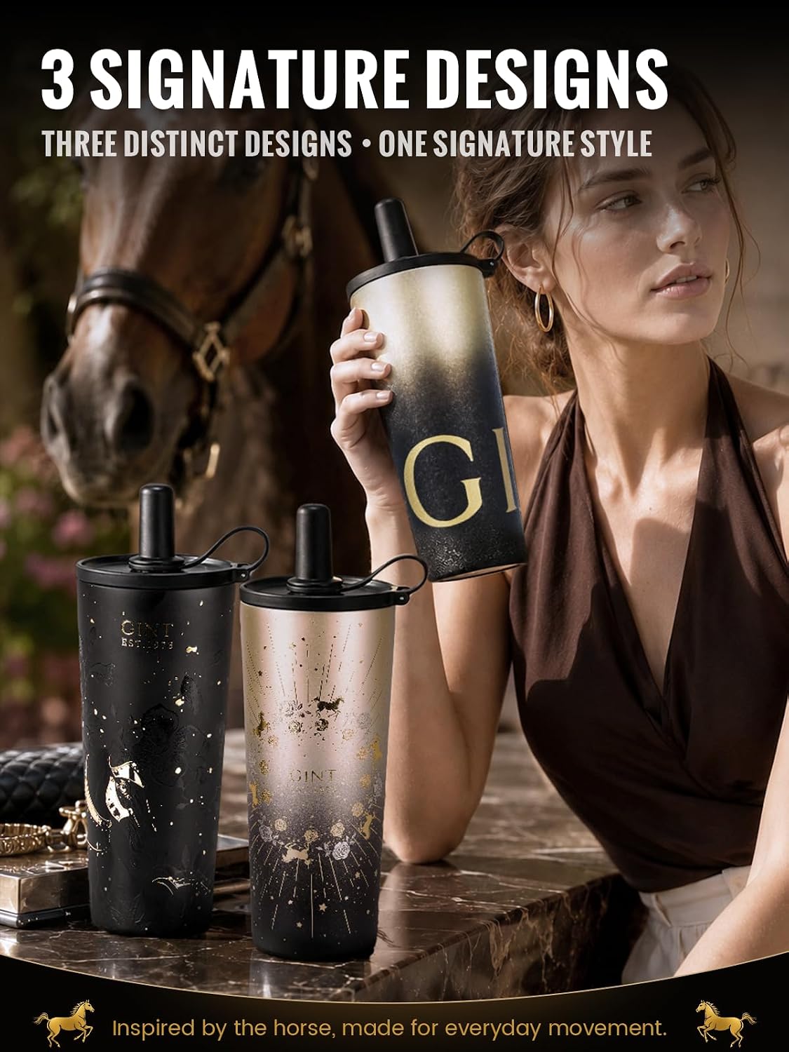 GiNT 17oz Travel Tea Mug with Infuser, 2 Lids. Vacuum Insulated 316 Stainless Steel Coffee Mug. Dishwasher Safe Tea Cup with Strainer for Hot & Cold Brew Coffee. Gifts for Mom, Dad & Friend
