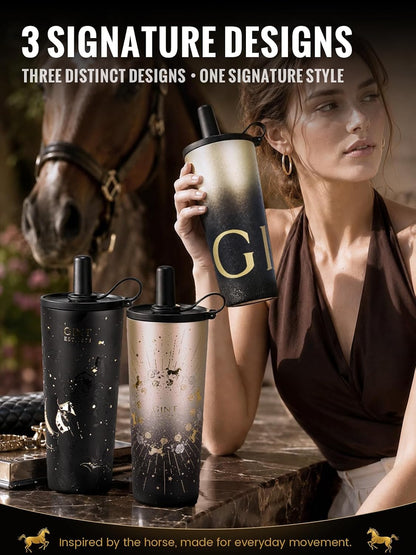 GiNT 17oz Travel Tea Mug with Infuser, 2 Lids. Vacuum Insulated 316 Stainless Steel Coffee Mug. Dishwasher Safe Tea Cup with Strainer for Hot & Cold Brew Coffee. Gifts for Mom, Dad & Friend