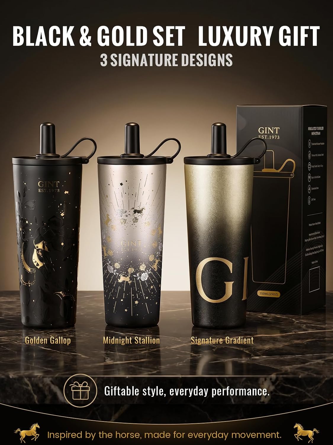 GiNT 17oz Travel Tea Mug with Infuser, 2 Lids. Vacuum Insulated 316 Stainless Steel Coffee Mug. Dishwasher Safe Tea Cup with Strainer for Hot & Cold Brew Coffee. Gifts for Mom, Dad & Friend