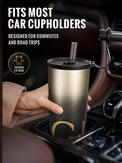 GiNT 17oz Travel Tea Mug with Infuser, 2 Lids. Vacuum Insulated 316 Stainless Steel Coffee Mug. Dishwasher Safe Tea Cup with Strainer for Hot & Cold Brew Coffee. Gifts for Mom, Dad & Friend
