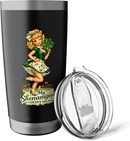 St Pats My Shenanigans Cheeky Fun Super Funny Trooper Stainless Steel Insulated Tumbler