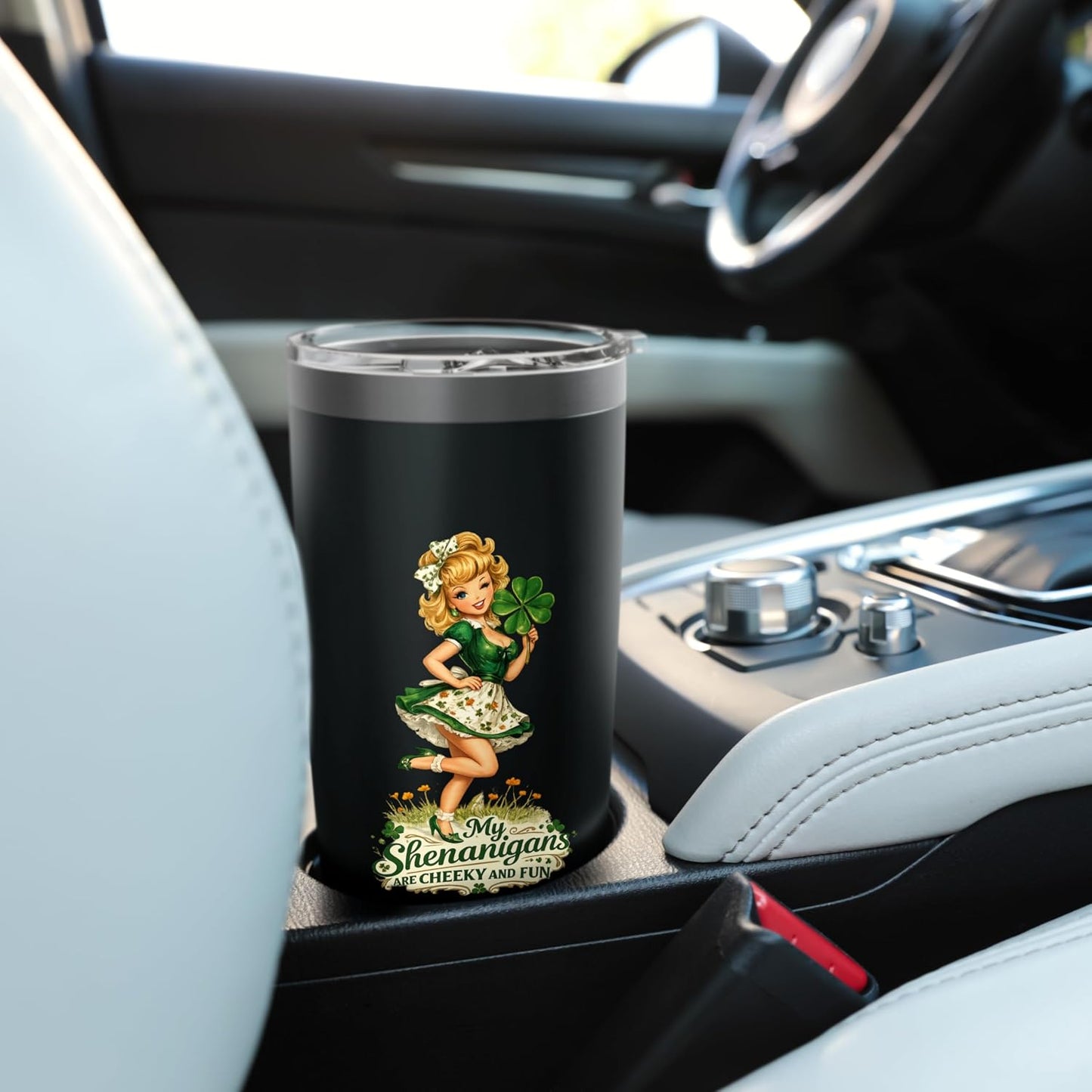 St Pats My Shenanigans Cheeky Fun Super Funny Trooper Stainless Steel Insulated Tumbler