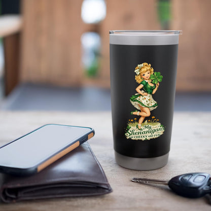 St Pats My Shenanigans Cheeky Fun Super Funny Trooper Stainless Steel Insulated Tumbler