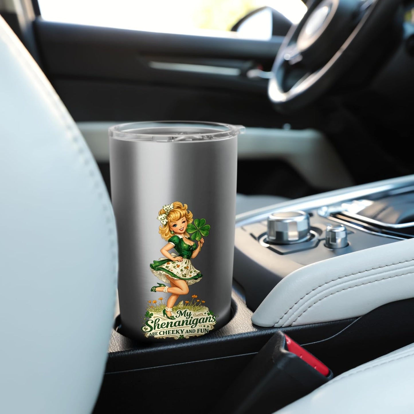 St Pats My Shenanigans Cheeky Fun Super Funny Trooper Stainless Steel Insulated Tumbler
