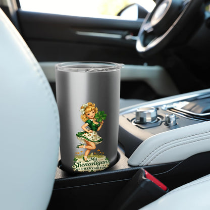 St Pats My Shenanigans Cheeky Fun Super Funny Trooper Stainless Steel Insulated Tumbler