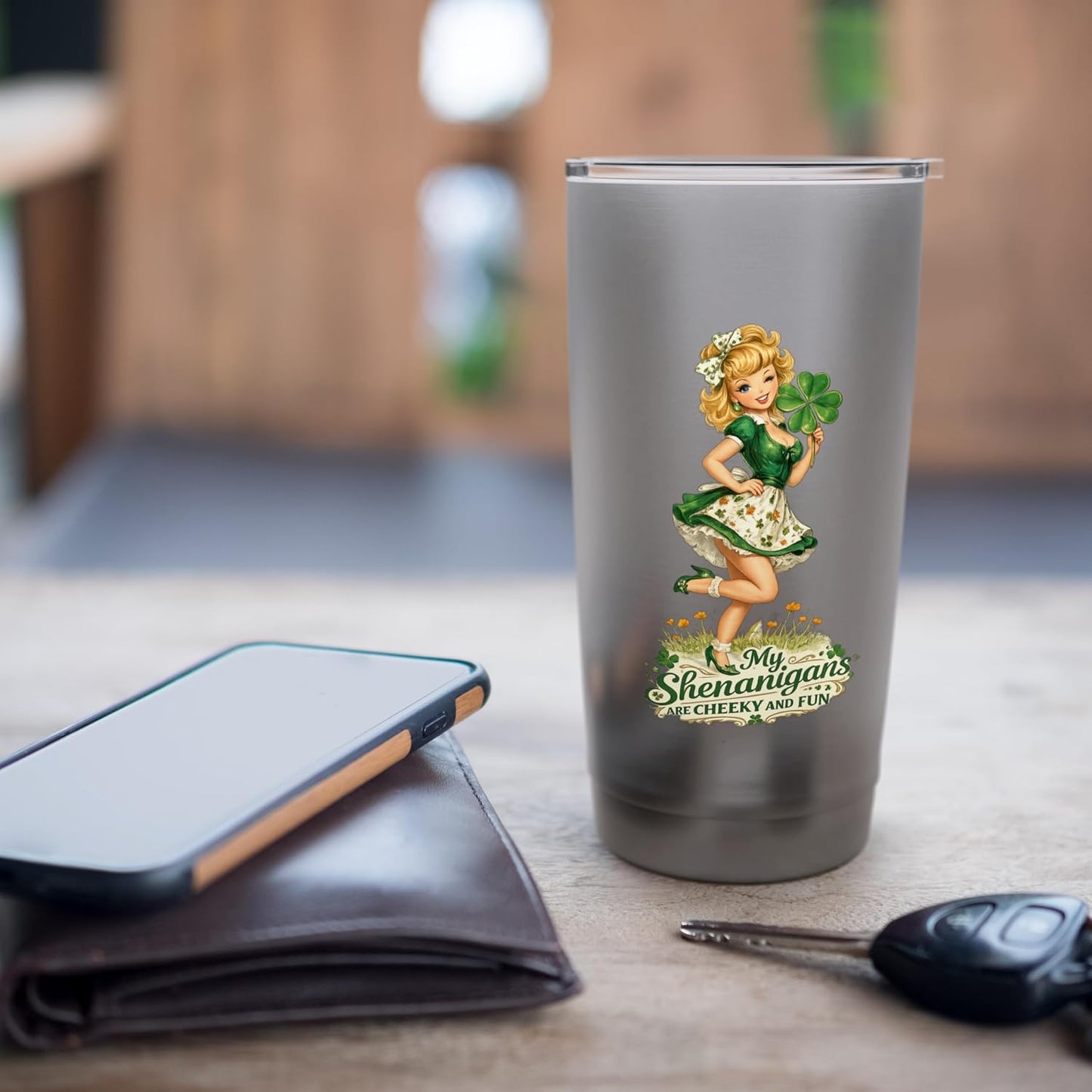 St Pats My Shenanigans Cheeky Fun Super Funny Trooper Stainless Steel Insulated Tumbler
