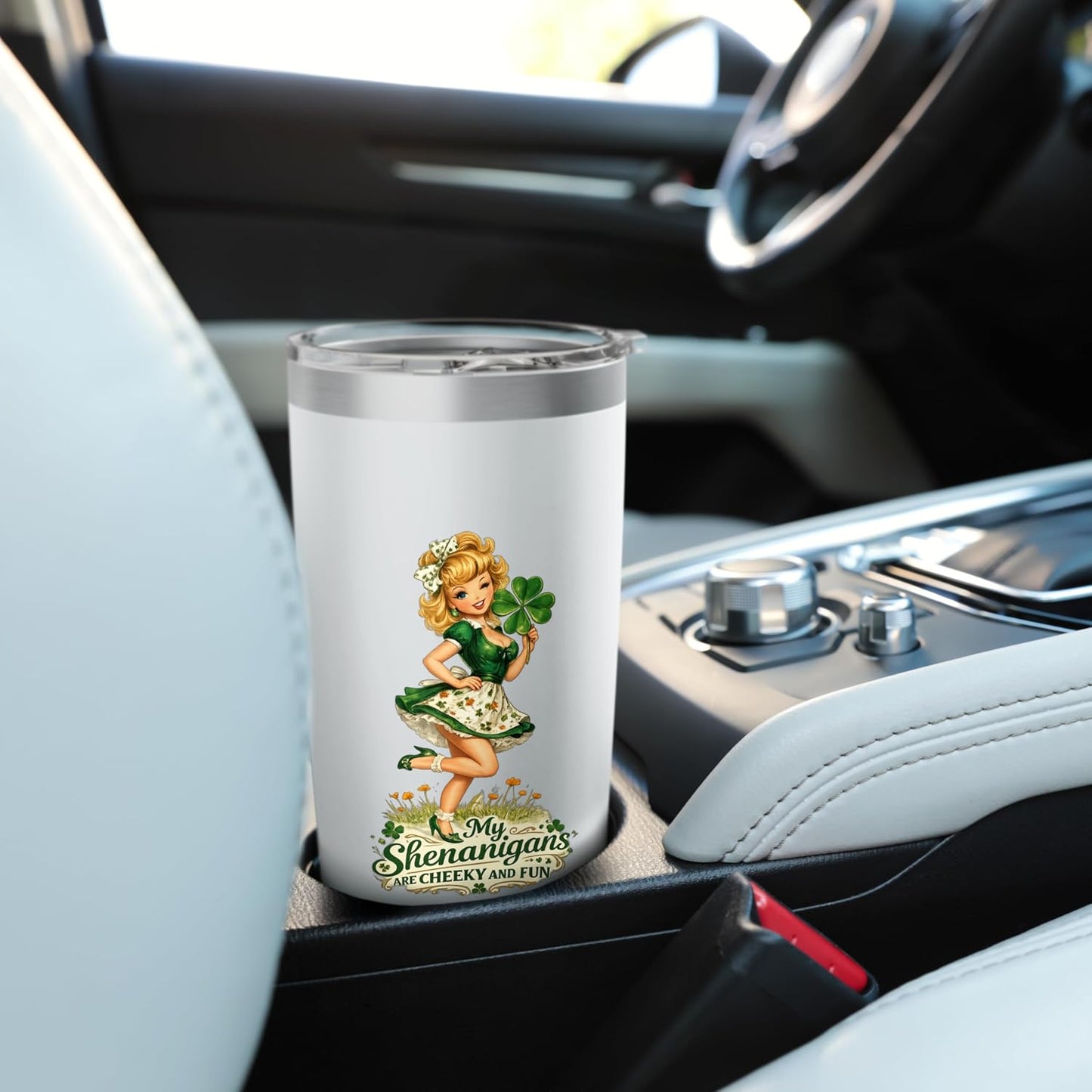 St Pats My Shenanigans Cheeky Fun Super Funny Trooper Stainless Steel Insulated Tumbler