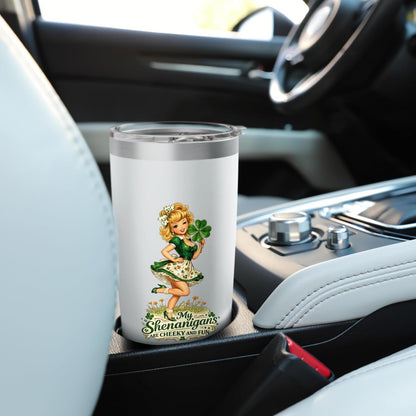 St Pats My Shenanigans Cheeky Fun Super Funny Trooper Stainless Steel Insulated Tumbler