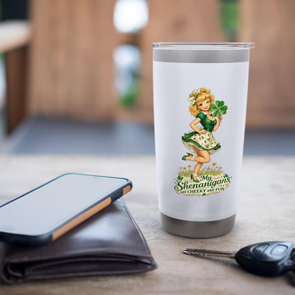 St Pats My Shenanigans Cheeky Fun Super Funny Trooper Stainless Steel Insulated Tumbler