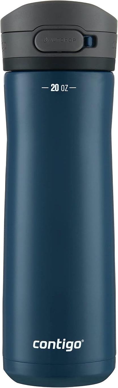 Jackson Chill 2.0, Vacuum-Insulated Stainless Steel Water Bottle with Secure Lid, Leak-Proof Travel Friendly, 20oz Capacity, Blueberry Color, Keeps Drinks Cold for 12 Hours