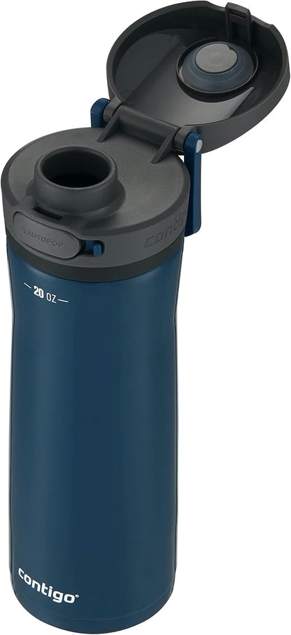 Jackson Chill 2.0, Vacuum-Insulated Stainless Steel Water Bottle with Secure Lid, Leak-Proof Travel Friendly, 20oz Capacity, Blueberry Color, Keeps Drinks Cold for 12 Hours