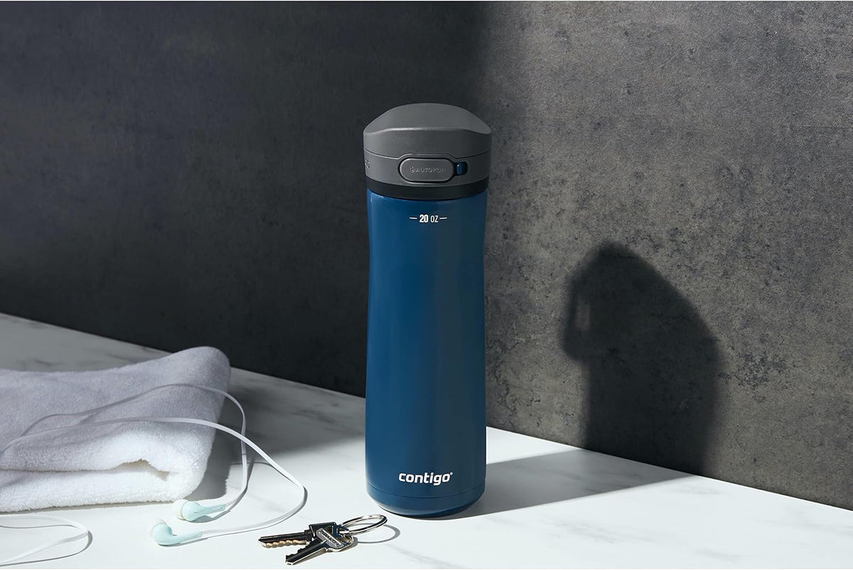 Jackson Chill 2.0, Vacuum-Insulated Stainless Steel Water Bottle with Secure Lid, Leak-Proof Travel Friendly, 20oz Capacity, Blueberry Color, Keeps Drinks Cold for 12 Hours