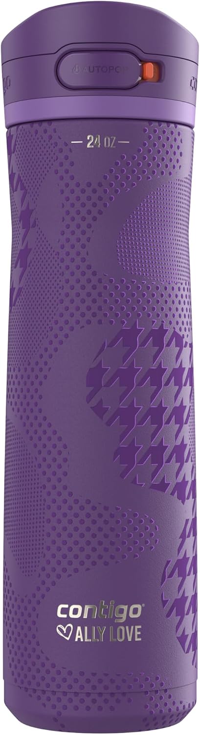 Jackson Chill 2.0, Vacuum-Insulated Stainless Steel Water Bottle with Secure Lid, Leak-Proof Travel Friendly, 20oz Capacity, Blueberry Color, Keeps Drinks Cold for 12 Hours