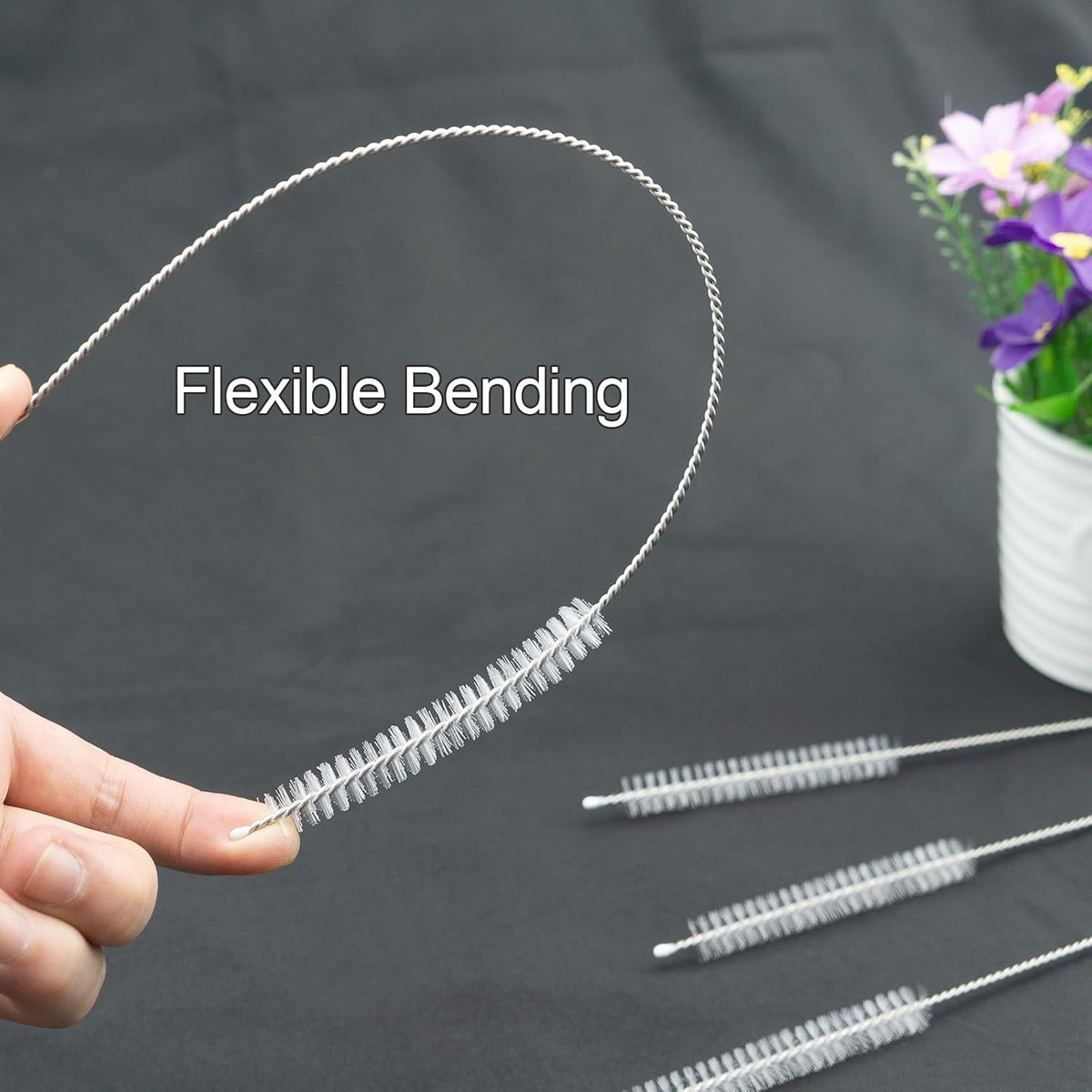 Straw Cleaner Brush for Stanley, 10Pcs Reusable Extra Long Straws Cleaning Brush for 14oz 20oz 30oz 40oz Stanley Mug, Cleaning Brushs for All Plastic, Glass, Stainless and Silicone Straw