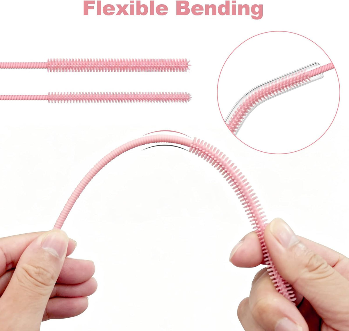 Straw Cleaner Brush for Stanley, 10Pcs Reusable Extra Long Straws Cleaning Brush for 14oz 20oz 30oz 40oz Stanley Mug, Cleaning Brushs for All Plastic, Glass, Stainless and Silicone Straw