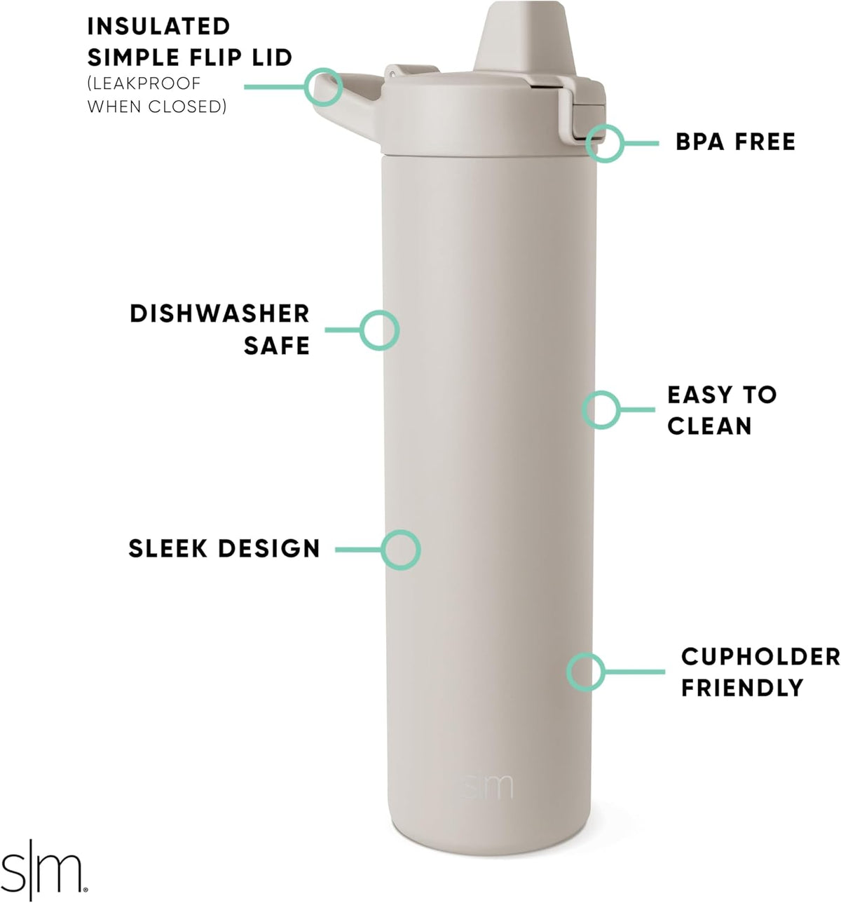 Insulated Filtered Water Bottle | 34oz, Green