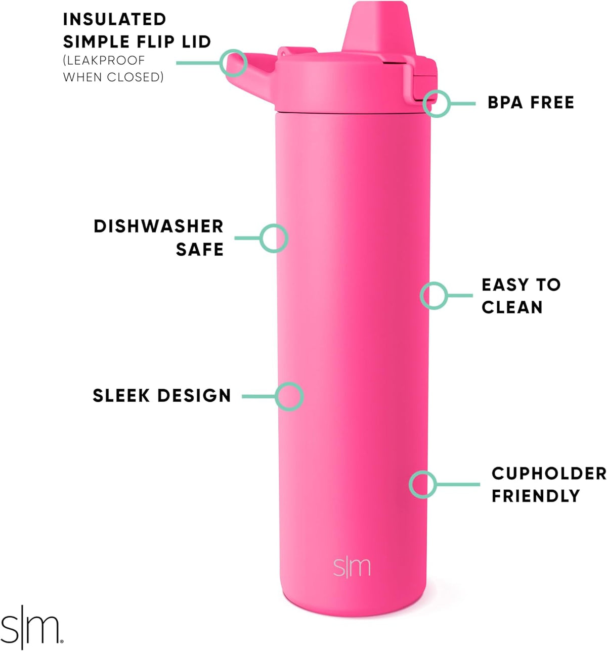 Insulated Filtered Water Bottle | 34oz, Green