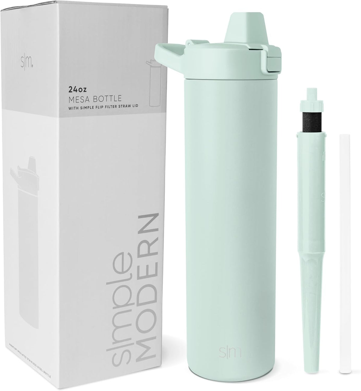 Insulated Filtered Water Bottle | 34oz, Green