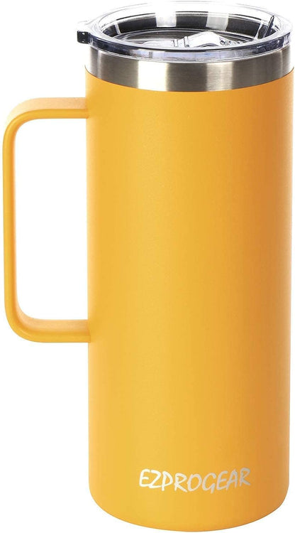 40oz Insulated Tumbler with Handle, Rose Gold | Stainless Steel, Double Wall Vacuum Insulated, Includes Lid & Straws, BPA Free