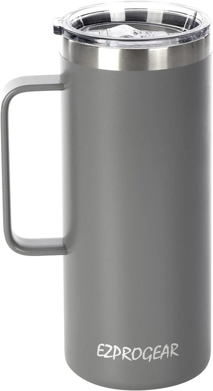 40oz Insulated Tumbler with Handle, Rose Gold | Stainless Steel, Double Wall Vacuum Insulated, Includes Lid & Straws, BPA Free