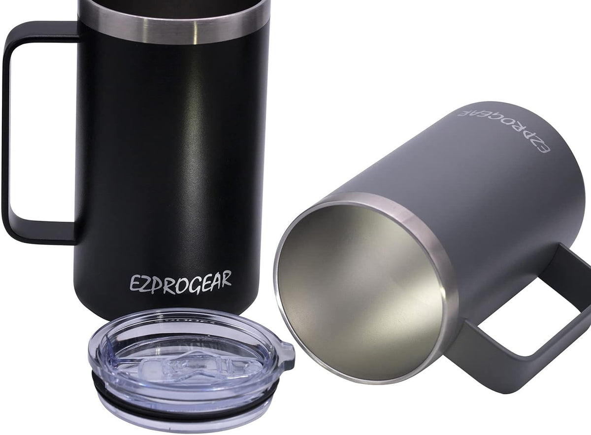 40oz Insulated Tumbler with Handle, Rose Gold | Stainless Steel, Double Wall Vacuum Insulated, Includes Lid & Straws, BPA Free