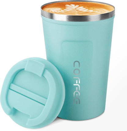 CS COSDDI 12 oz Coffee Mug - Stainless Steel Coffee Cup with Leakproof Lid