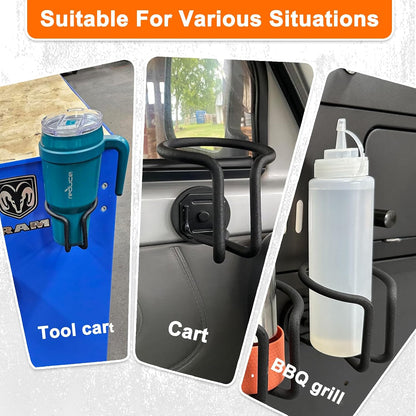 Magnetic Cup Holder Magnetic Drink Holder Heavy Duty，Magnet Truck Cup Holders, Strong Magnet Mount Water Bottle Holders for Tractor Fridge Yacht RV Forklifts Bus on Metal Surface