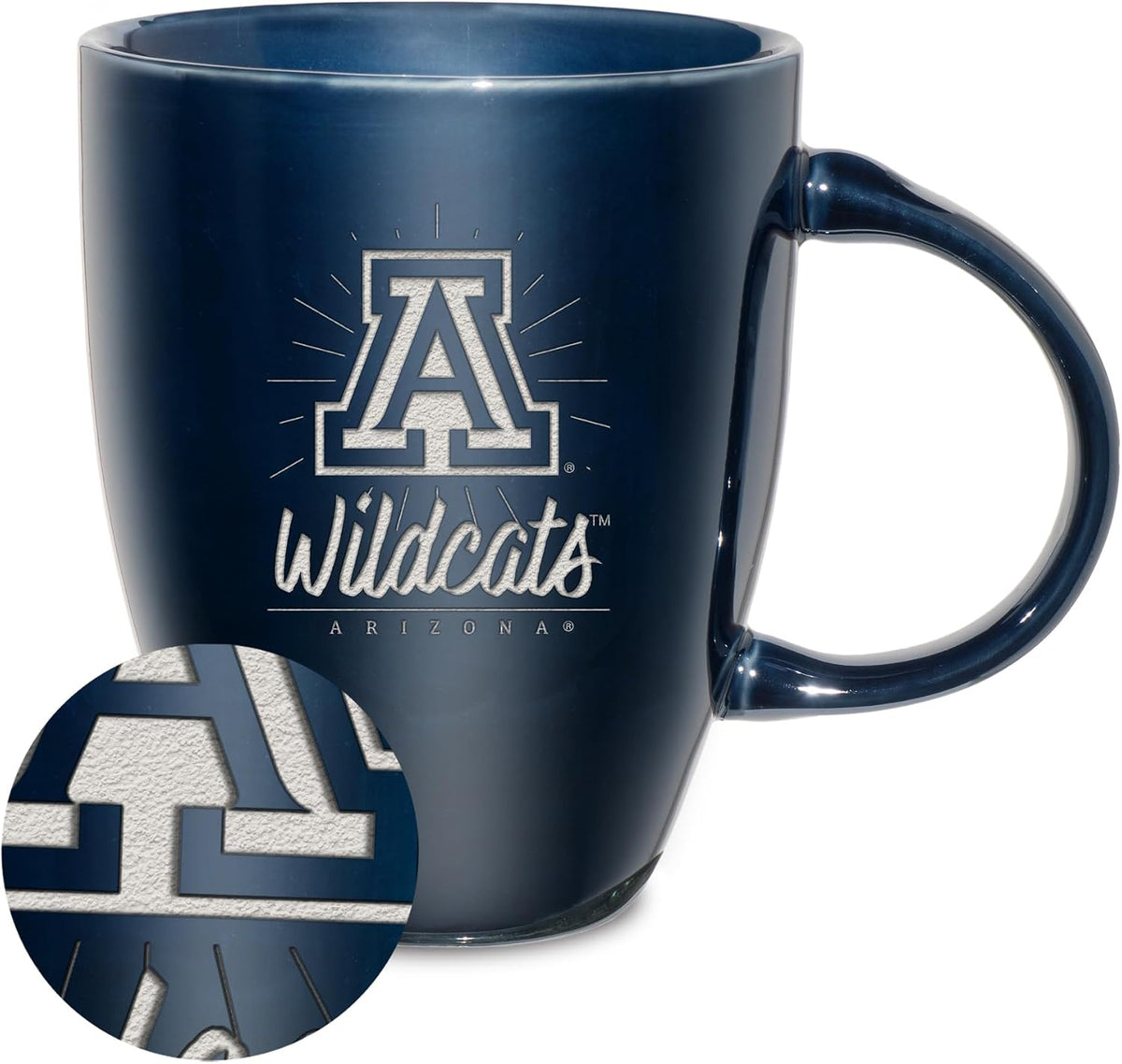 NCAA 18oz Laser Engraved Ceramic Lustre Mug - Coffee-Tea - Colors D
