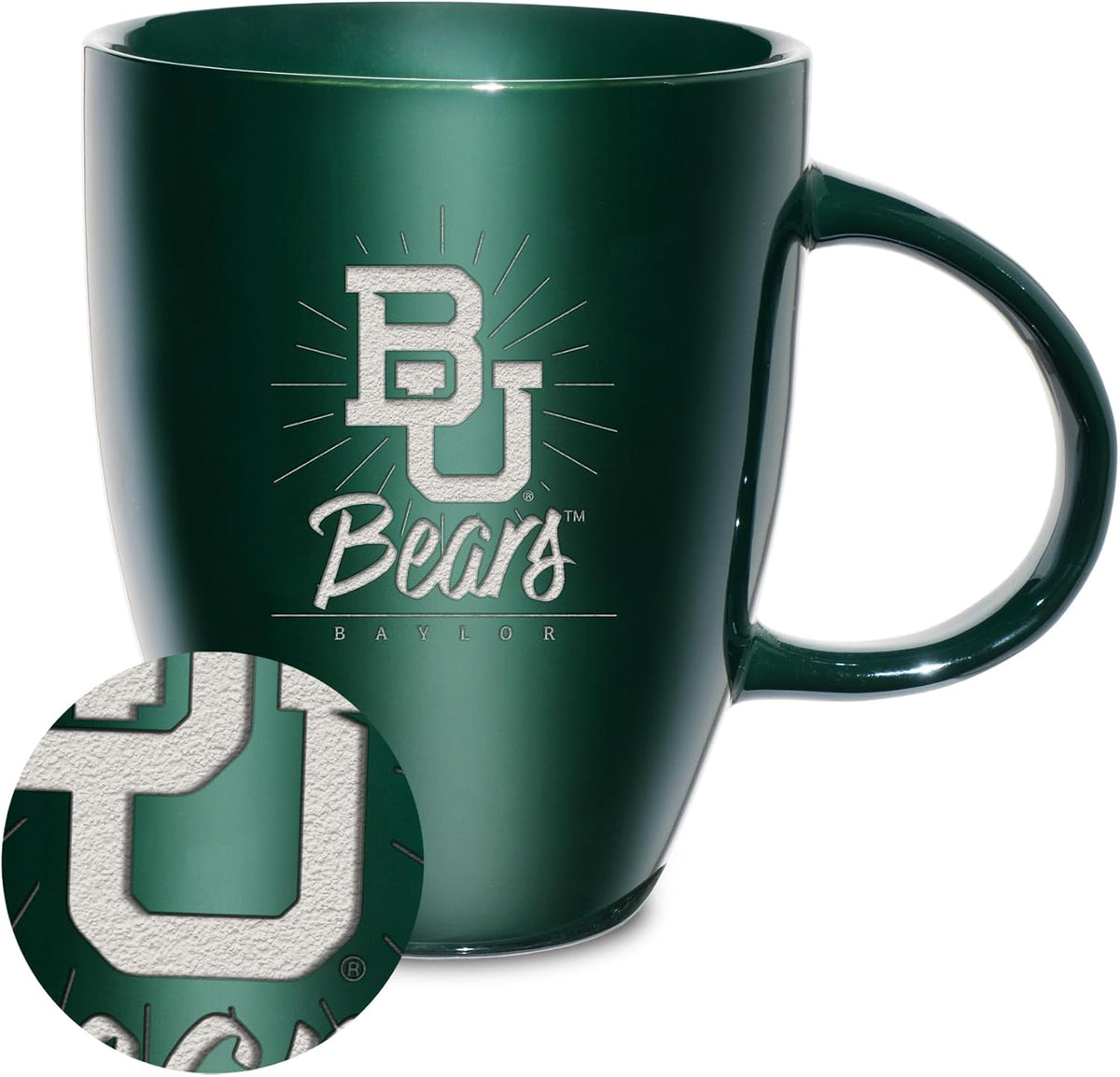 NCAA 18oz Laser Engraved Ceramic Lustre Mug - Coffee-Tea - Colors D