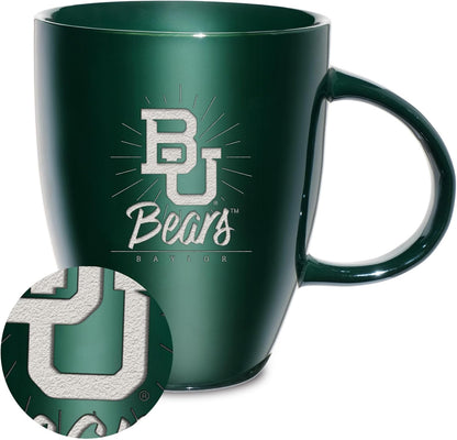 NCAA 18oz Laser Engraved Ceramic Lustre Mug - Coffee-Tea - Colors D