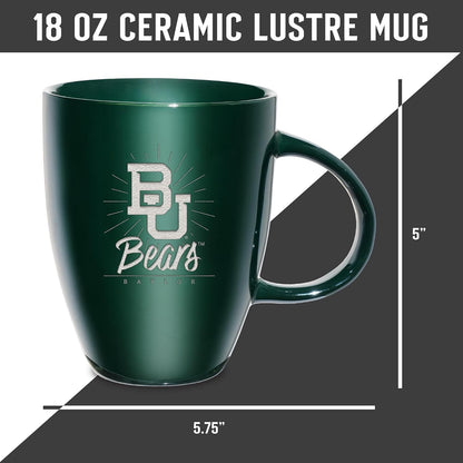 NCAA 18oz Laser Engraved Ceramic Lustre Mug - Coffee-Tea - Colors D
