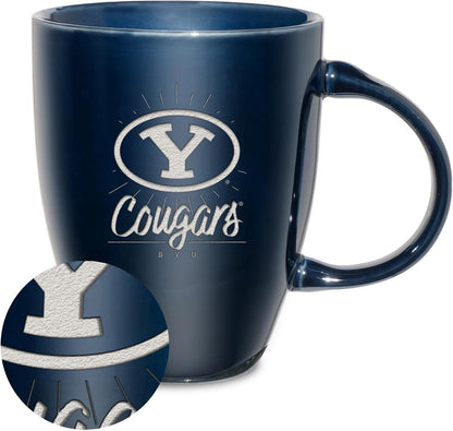 NCAA 18oz Laser Engraved Ceramic Lustre Mug - Coffee-Tea - Colors D