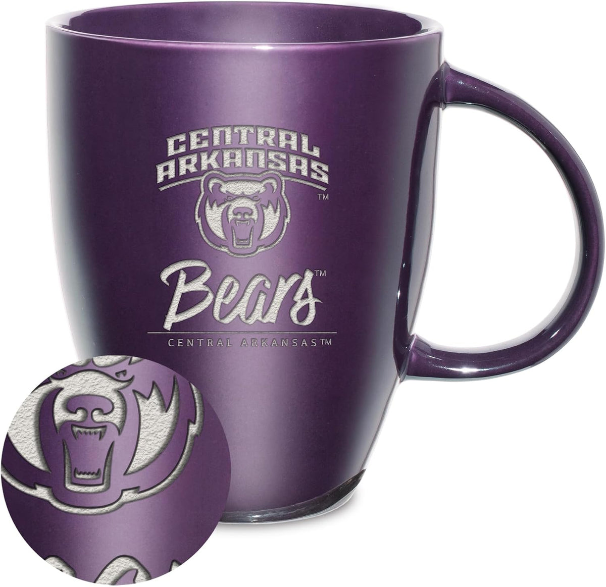 NCAA 18oz Laser Engraved Ceramic Lustre Mug - Coffee-Tea - Colors D