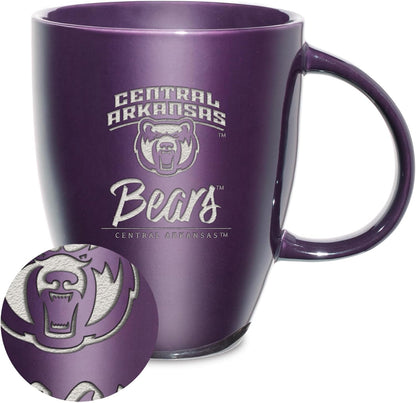 NCAA 18oz Laser Engraved Ceramic Lustre Mug - Coffee-Tea - Colors D