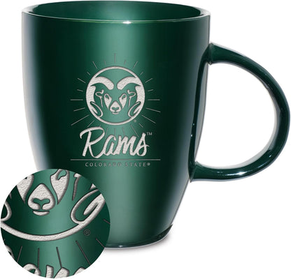 NCAA 18oz Laser Engraved Ceramic Lustre Mug - Coffee-Tea - Colors D