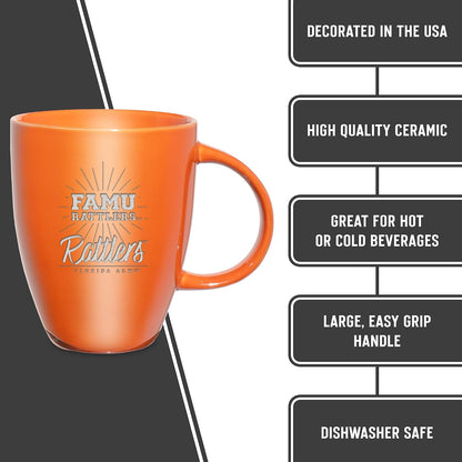 NCAA 18oz Laser Engraved Ceramic Lustre Mug - Coffee-Tea - Colors D