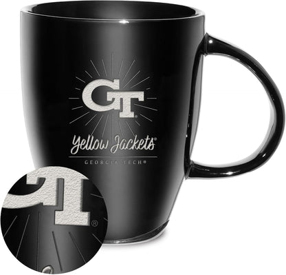 NCAA 18oz Laser Engraved Ceramic Lustre Mug - Coffee-Tea - Colors D