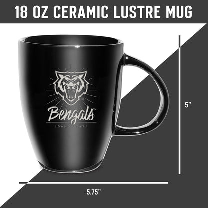 NCAA 18oz Laser Engraved Ceramic Lustre Mug - Coffee-Tea - Colors D