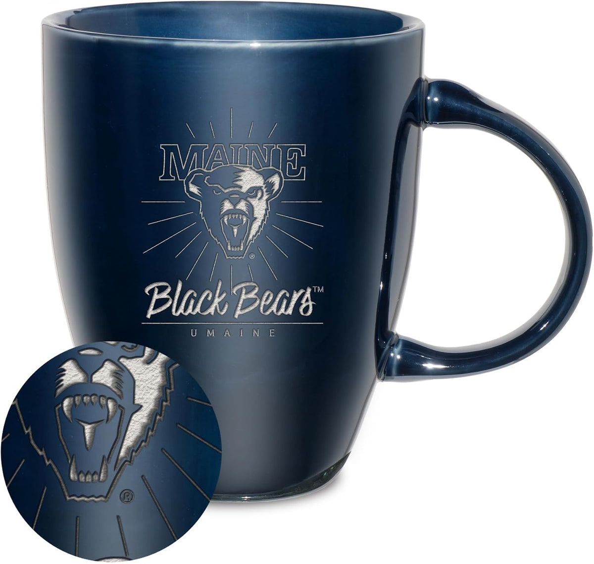 NCAA 18oz Laser Engraved Ceramic Lustre Mug - Coffee-Tea - Colors D