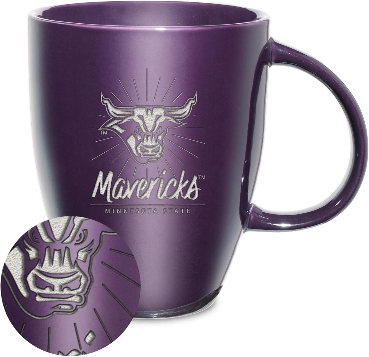 NCAA 18oz Laser Engraved Ceramic Lustre Mug - Coffee-Tea - Colors D