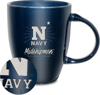 NCAA 18oz Laser Engraved Ceramic Lustre Mug - Coffee-Tea - Colors D