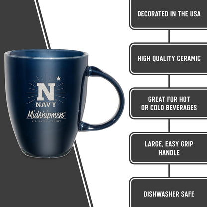 NCAA 18oz Laser Engraved Ceramic Lustre Mug - Coffee-Tea - Colors D