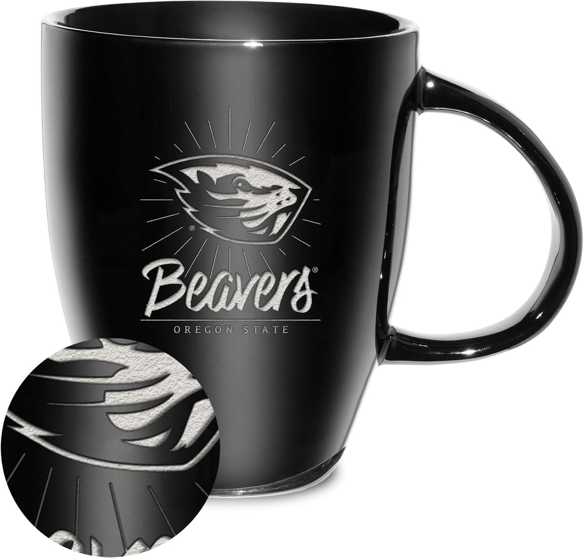 NCAA 18oz Laser Engraved Ceramic Lustre Mug - Coffee-Tea - Colors D