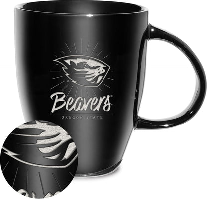 NCAA 18oz Laser Engraved Ceramic Lustre Mug - Coffee-Tea - Colors D