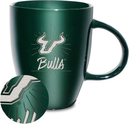 NCAA 18oz Laser Engraved Ceramic Lustre Mug - Coffee-Tea - Colors D